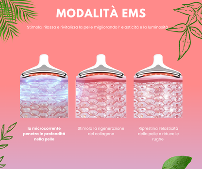 Dispositivo di Bellezza Antirughe con EMS e Terapia della Luce a 45℃